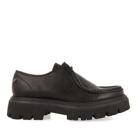 MOCASINES NEGROS DE PIEL ESTILO WALLABEE PARA MUJER GLOSTRUP 