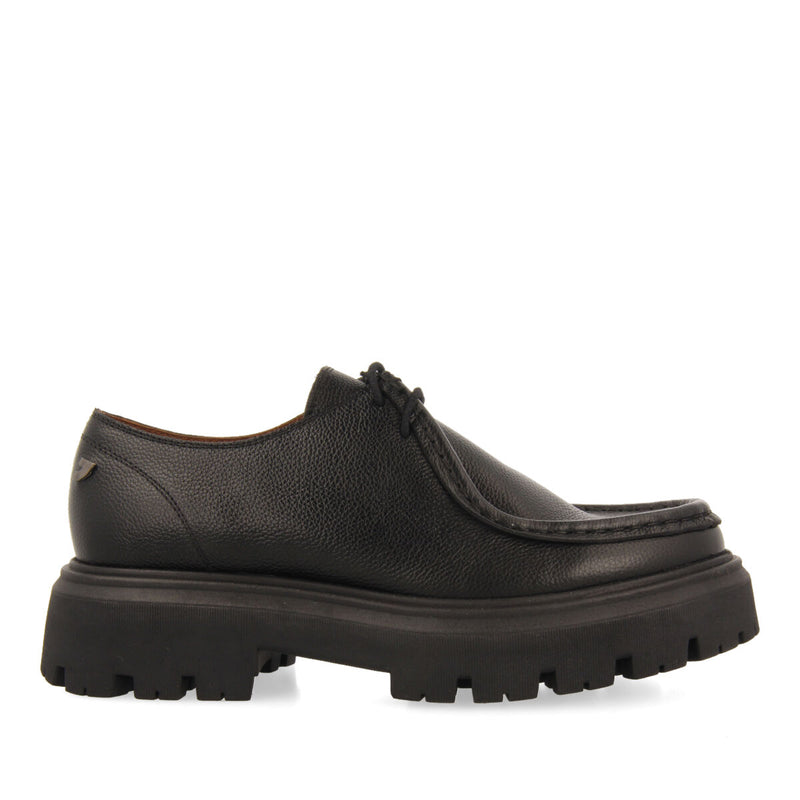 Mocassini neri in pelle stile wallabee da donna glostrup 