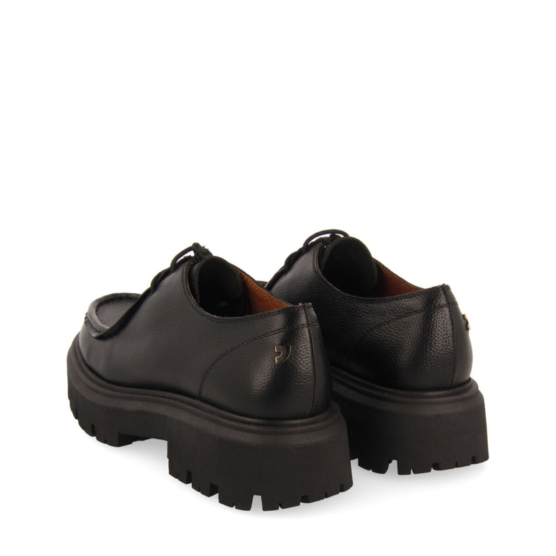 Mocassini neri in pelle stile wallabee da donna glostrup 