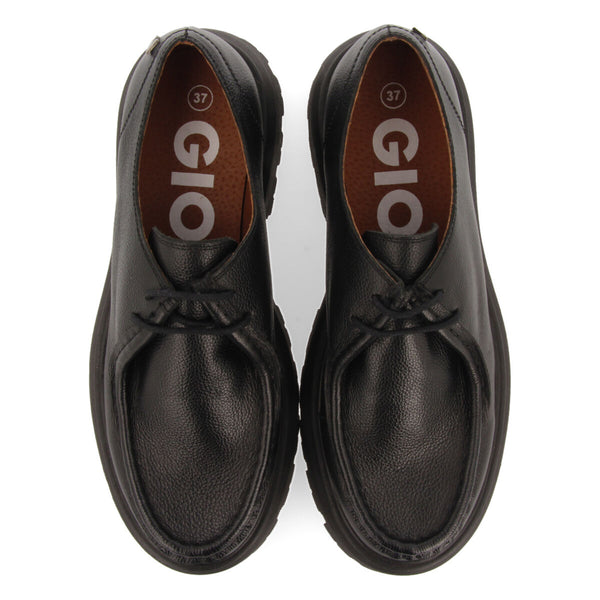 Mocassini neri in pelle stile wallabee da donna glostrup 