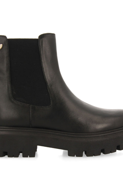 Botas negras de piel estilo chelsea para mujer langford