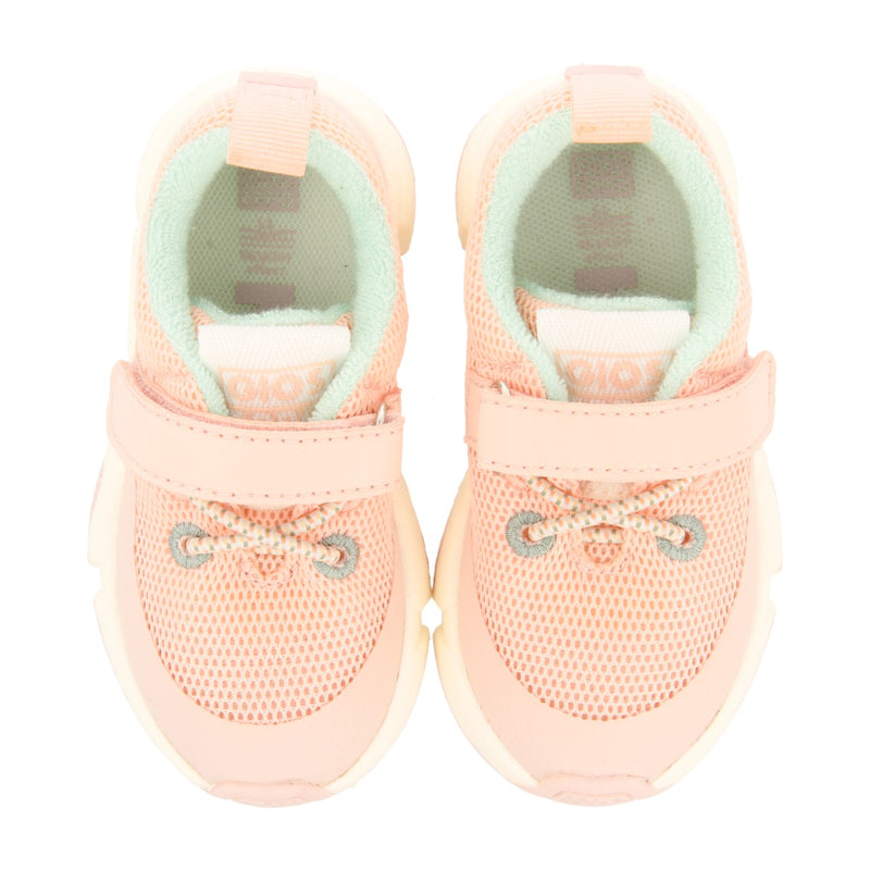SNEAKERS ROSAS CON ACENTOS DE COLOR PARA BEBÉ YULEE
