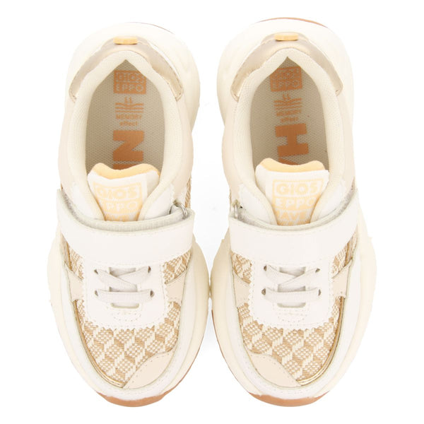 BASKETS BLANCHES AVEC DES DÉTAILS EN RAFIA ET DES ACCENTS MÉTALLIQUES POUR FILLE ET GARÇON KUKUR 