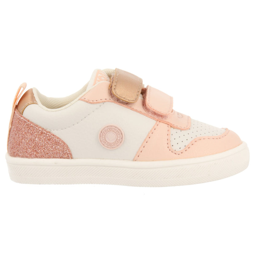 SNEAKERS ROSAS CON GLITTER Y DETALLES METALIZADOS PARA BEBÉ RIDDLE