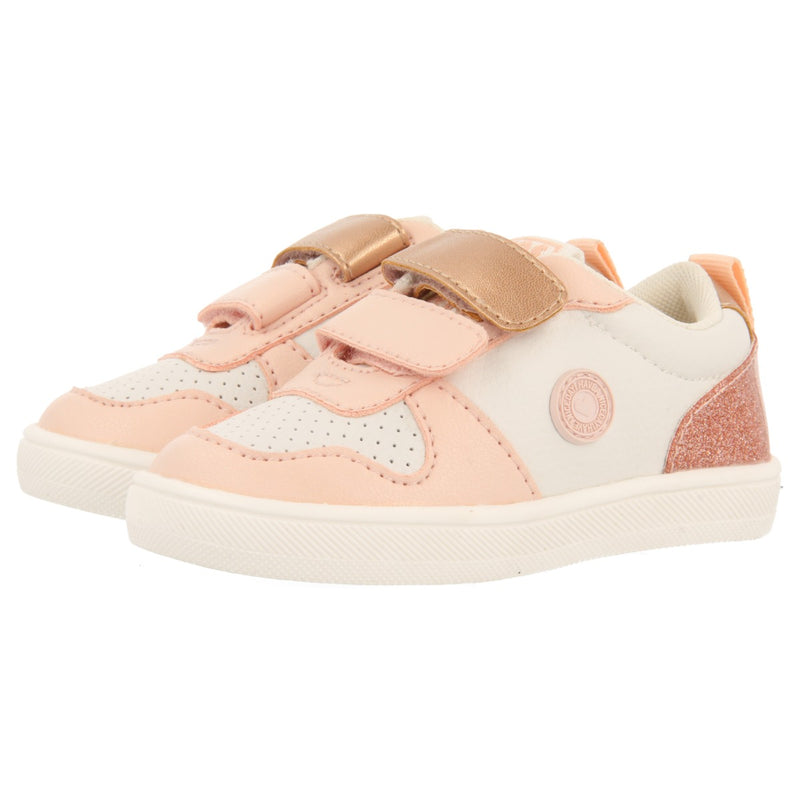 SNEAKERS ROSAS CON GLITTER Y DETALLES METALIZADOS PARA BEBÉ RIDDLE