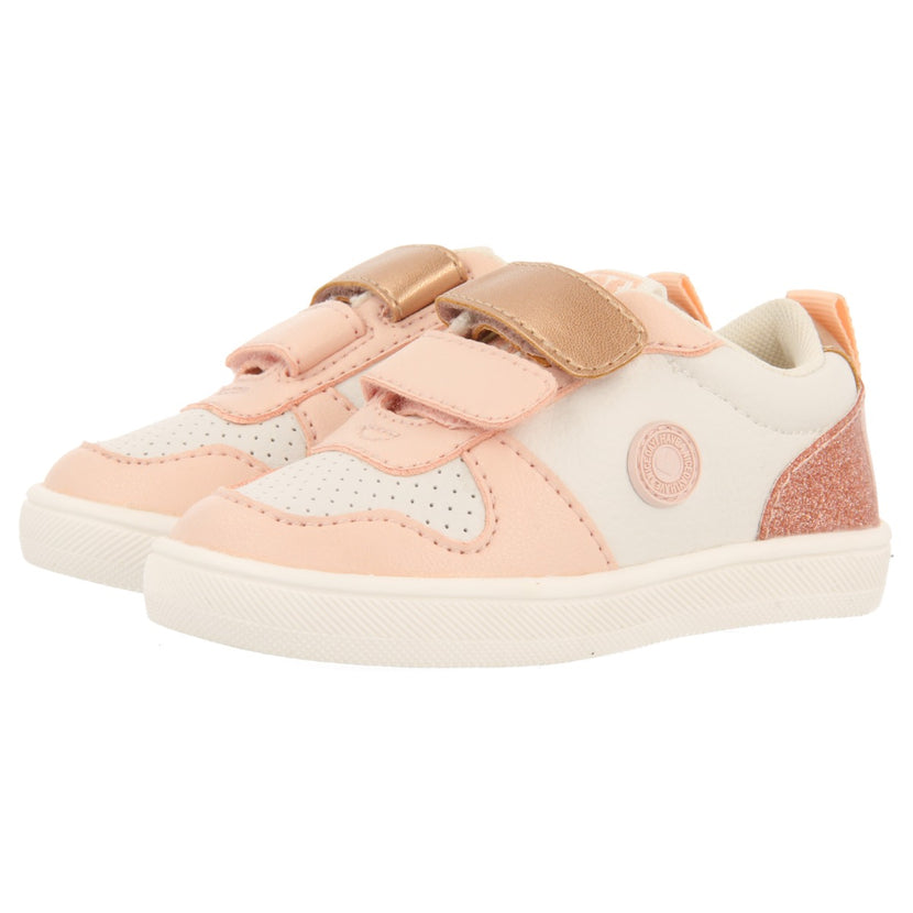 SNEAKERS ROSAS CON GLITTER Y DETALLES METALIZADOS PARA BEBÉ RIDDLE