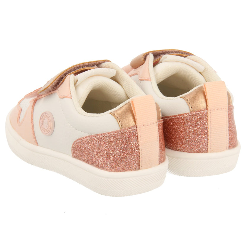 SNEAKERS ROSAS CON GLITTER Y DETALLES METALIZADOS PARA BEBÉ RIDDLE