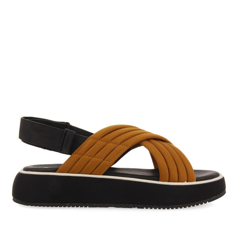 SANDALIAS DEPORTIVAS COLOR CUERO CON PLATAFORMA PARA MUJER BRYHER
