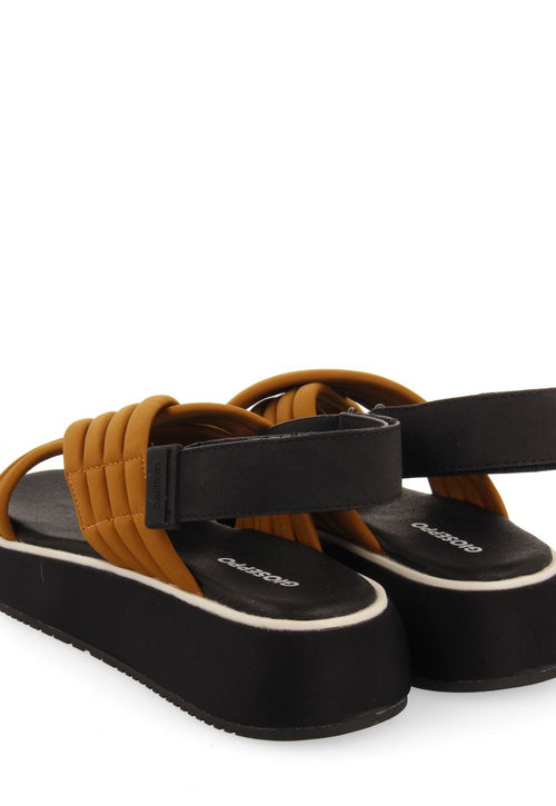 SANDALIAS DEPORTIVAS COLOR CUERO CON PLATAFORMA PARA MUJER BRYHER