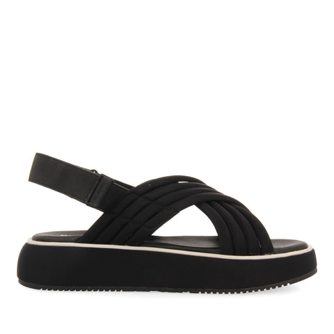 SANDALIAS DEPORTIVAS NEGRAS CON PLATAFORMA PARA MUJER BRYHER
