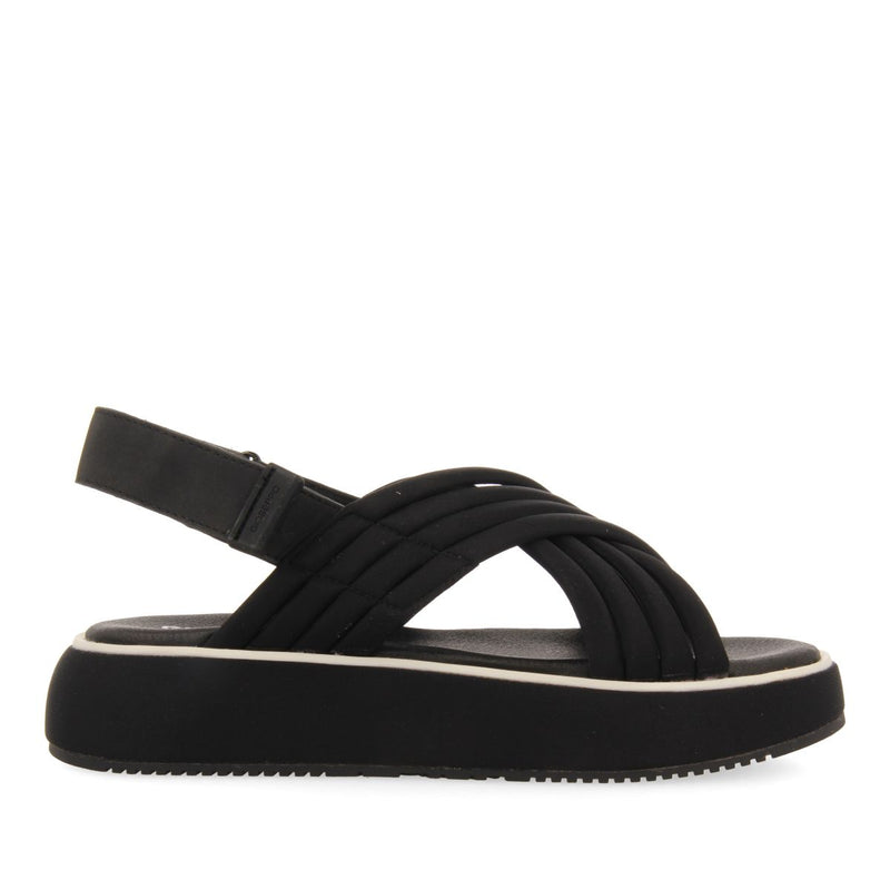 SANDALIAS DEPORTIVAS NEGRAS CON PLATAFORMA PARA MUJER BRYHER
