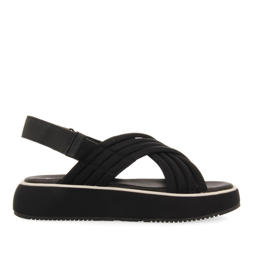 SANDALIAS DEPORTIVAS NEGRAS CON PLATAFORMA PARA MUJER BRYHER