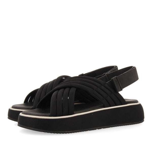 SANDALIAS DEPORTIVAS NEGRAS CON PLATAFORMA PARA MUJER BRYHER