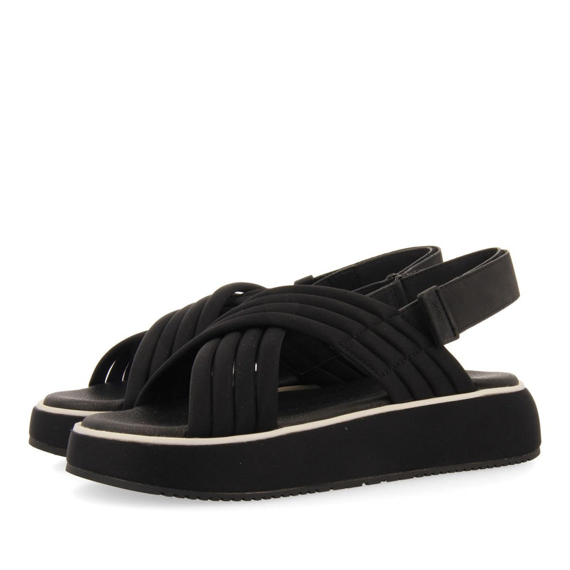 SANDALIAS DEPORTIVAS NEGRAS CON PLATAFORMA PARA MUJER BRYHER