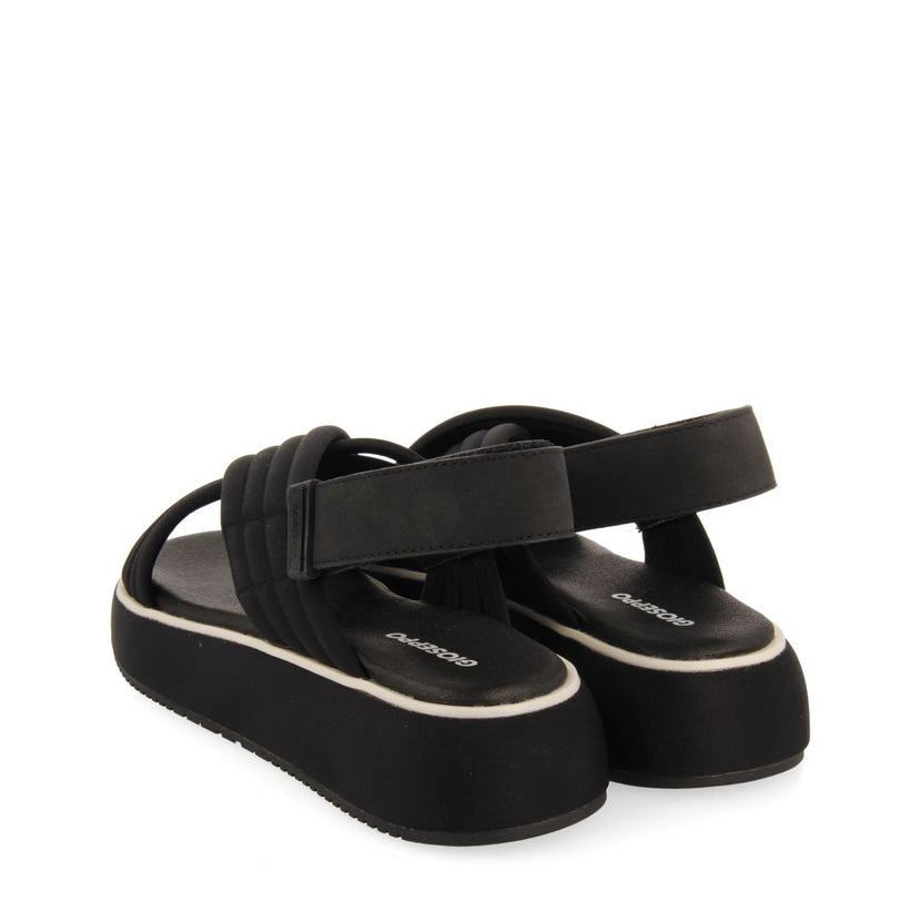 SANDALIAS DEPORTIVAS NEGRAS CON PLATAFORMA PARA MUJER BRYHER