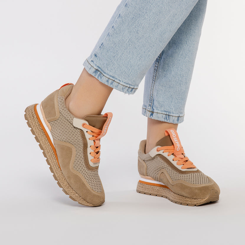 SCARPE DA GINNASTICA BEIGE STILE MEDITERRANEO PER DONNA RUKAJ