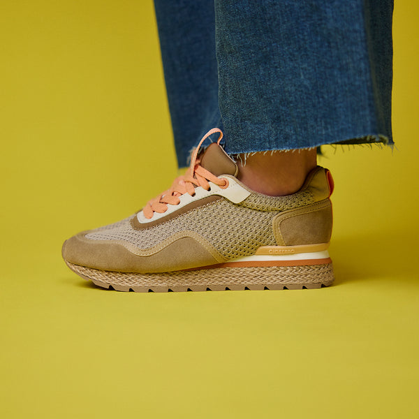 SNEAKERS BEIGE ESTILO MEDITERRÁNEO PARA MUJER RUKAJ