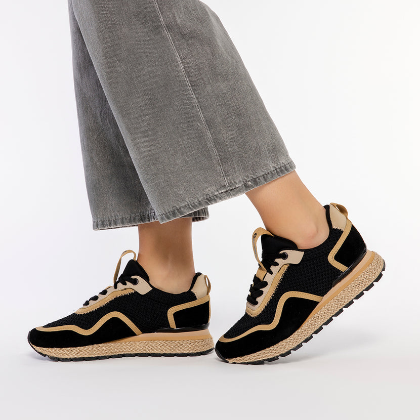 SCARPE DA GINNASTICA NERE IN STILE MEDITERRANEO PER DONNA RUKAJ