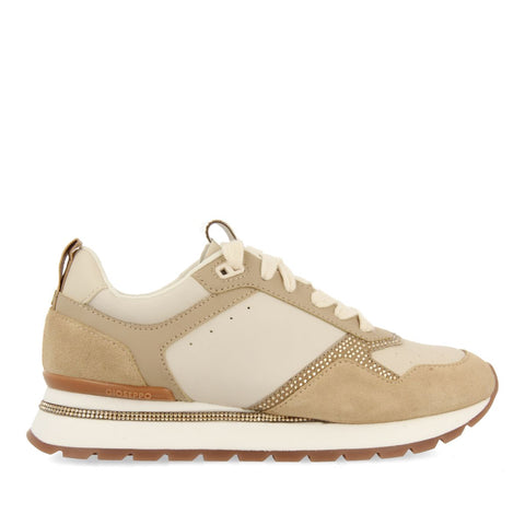 SNEAKERS NUDE CON DETTAGLIO DI STRASS PER DONNA ISPICA
