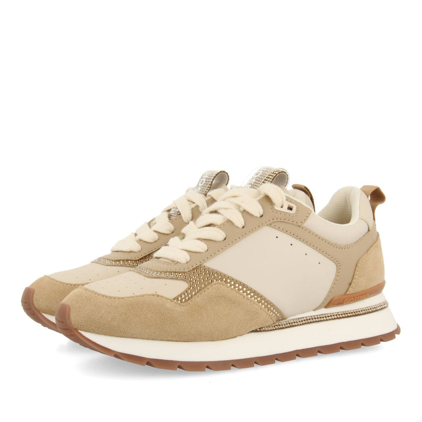 SNEAKERS NUDE CON DETTAGLIO DI STRASS PER DONNA ISPICA
