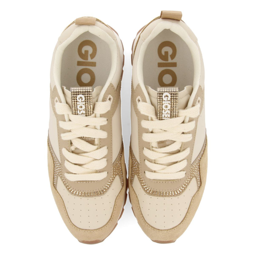 SNEAKERS NUDE CON DETTAGLIO DI STRASS PER DONNA ISPICA