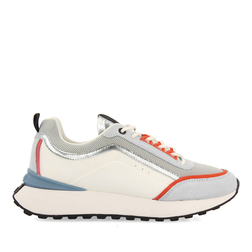 SNEAKERS BLANCAS CON DETALLES AZULES PARA MUJER BALLAGAT