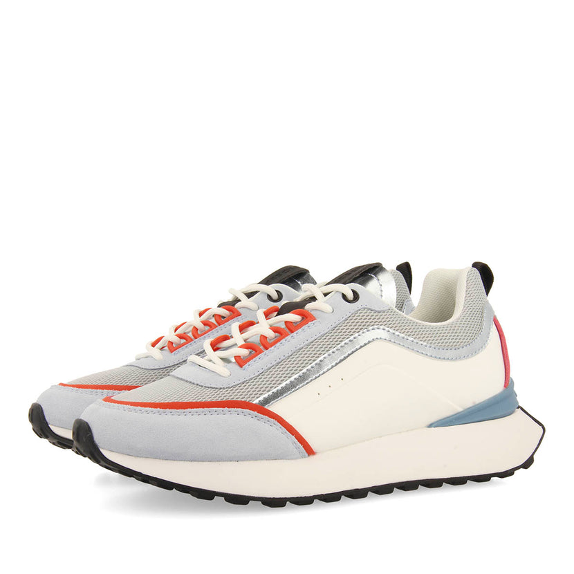 SNEAKERS BLANCAS CON DETALLES AZULES PARA MUJER BALLAGAT