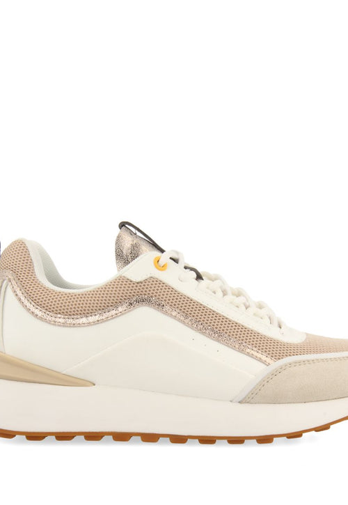 WHITE SNEAKERS WITH BEIGE DETAILS FOR WOMEN BALLAGAT