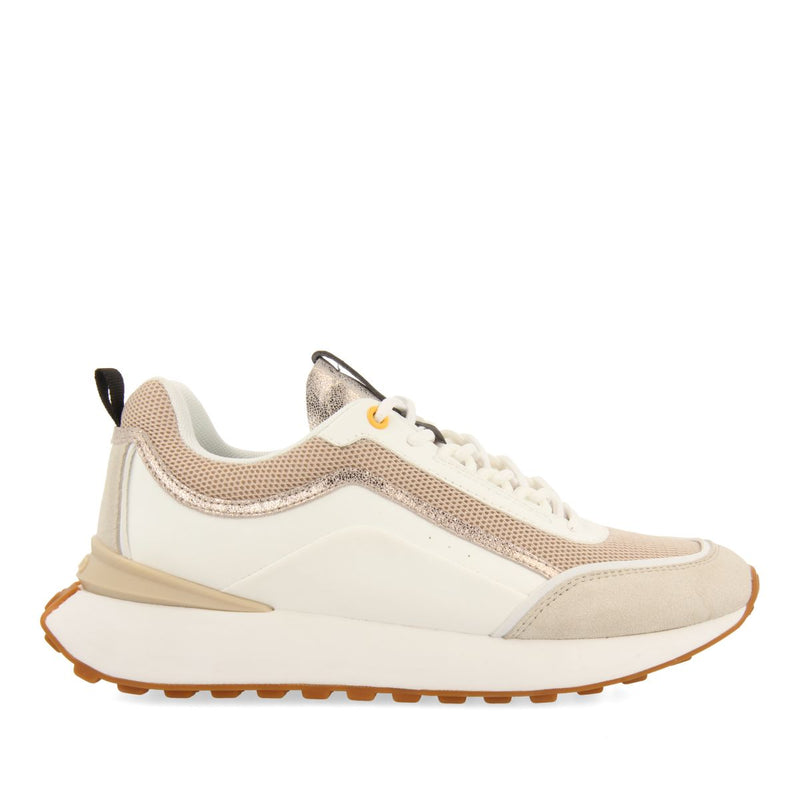 SNEAKERS BLANCAS CON DETALLES BEIGE PARA MUJER BALLAGAT