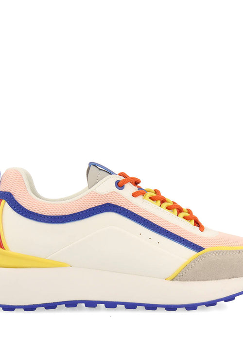 WHITE SNEAKERS WITH MULTICOLOR DETAILS FOR WOMEN BALLAGAT