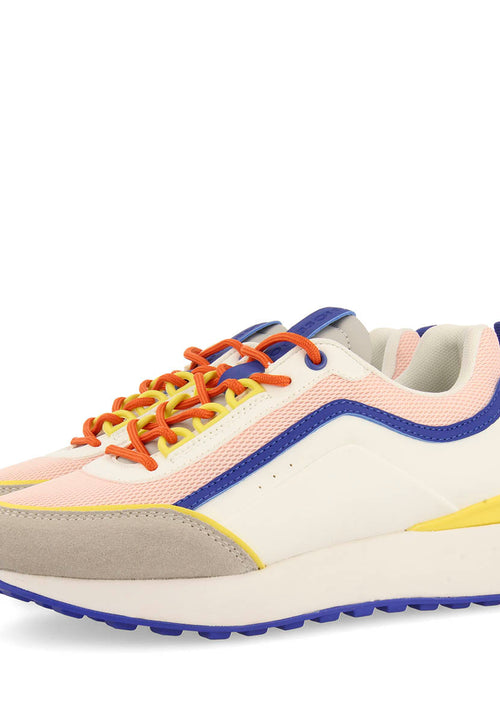 WHITE SNEAKERS WITH MULTICOLOR DETAILS FOR WOMEN BALLAGAT