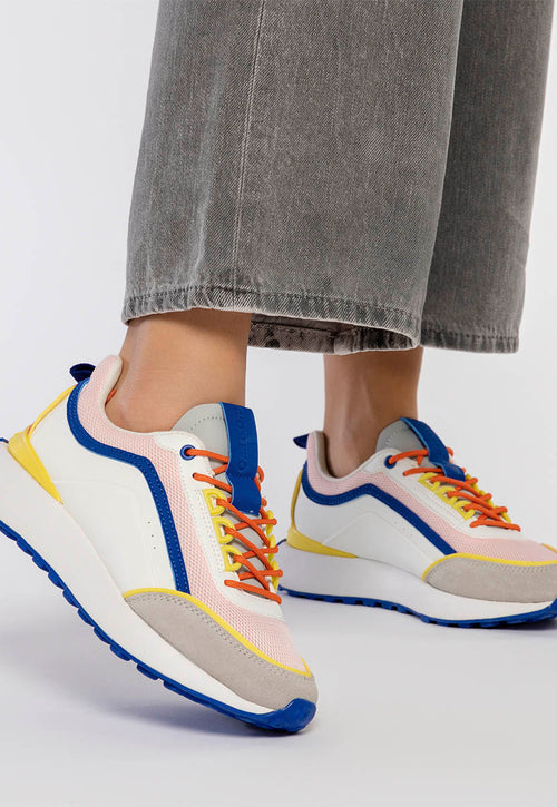 WHITE SNEAKERS WITH MULTICOLOR DETAILS FOR WOMEN BALLAGAT