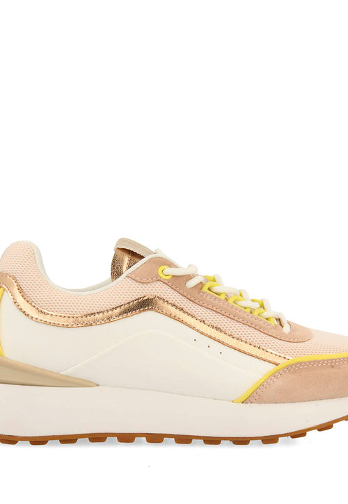 WHITE SNEAKERS WITH NUDE DETAILS FOR WOMEN BALLAGAT