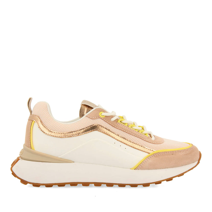 SNEAKERS BLANCAS CON DETALLES NUDE PARA MUJER BALLAGAT