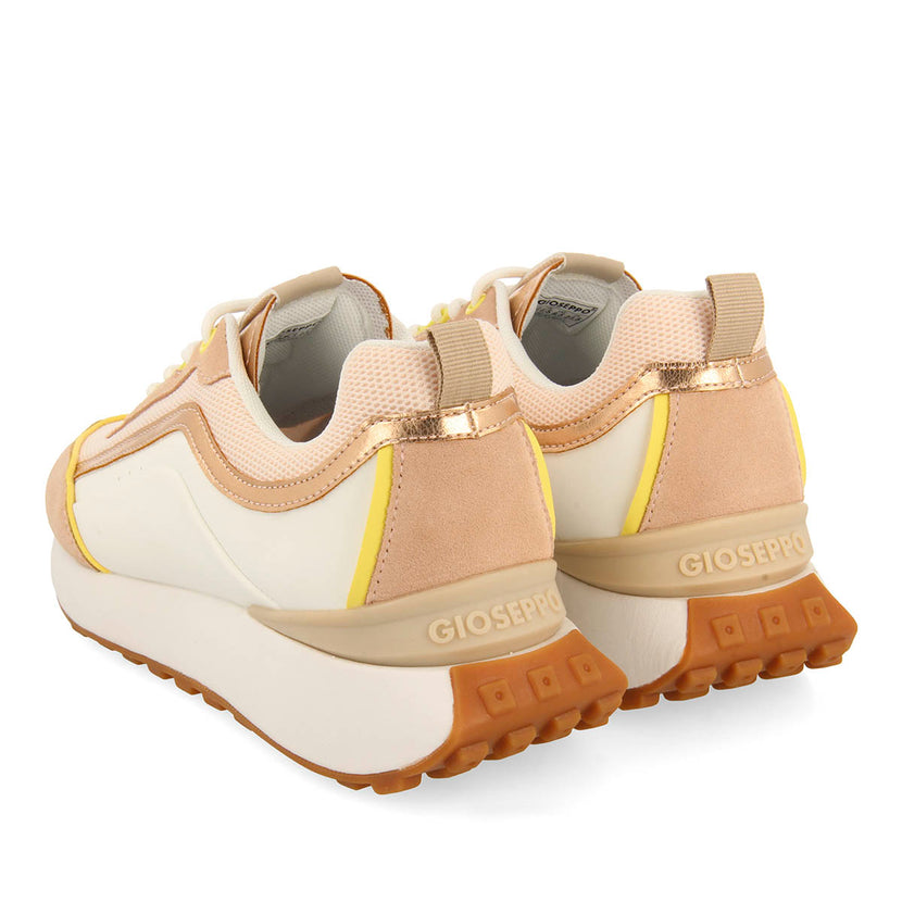 SNEAKERS BLANCAS CON DETALLES NUDE PARA MUJER BALLAGAT