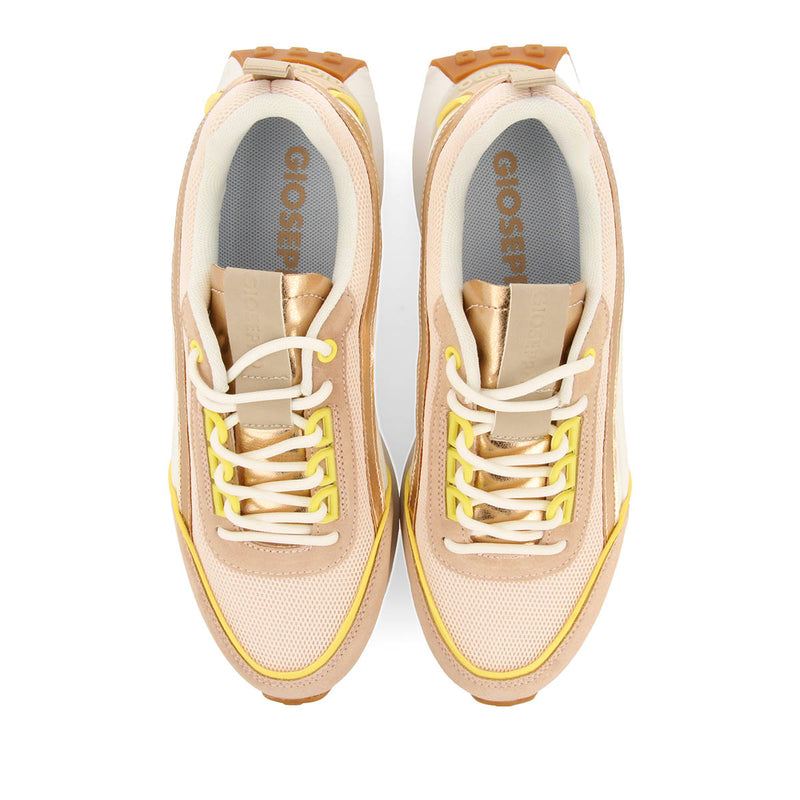 WHITE SNEAKERS WITH NUDE DETAILS FOR WOMEN BALLAGAT