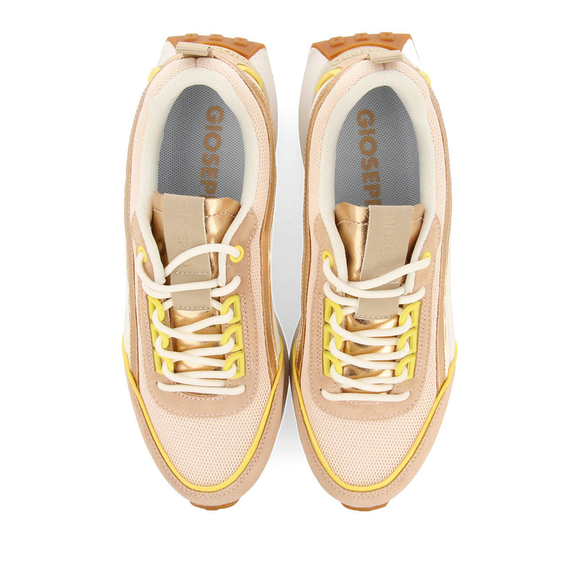 SNEAKERS BLANCAS CON DETALLES NUDE PARA MUJER BALLAGAT