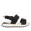 BLACK SPORTS SANDALS WITH ELASTIC RUCHED BACK DETAIL FOR WOMEN FRATAR