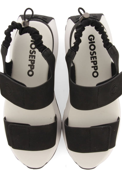 SANDALIAS DEPORTIVAS NEGRAS CON DETALLE TRASERO FRUNCIDO ELÁSTICO PARA MUJER FRATAR