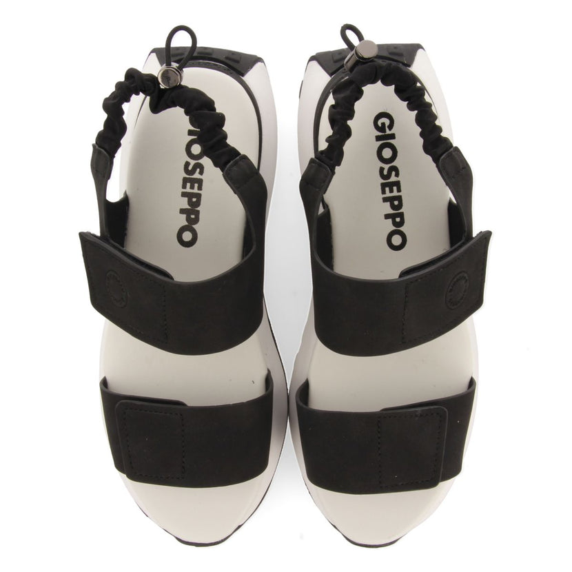 SANDALIAS DEPORTIVAS NEGRAS CON DETALLE TRASERO FRUNCIDO ELÁSTICO PARA MUJER FRATAR