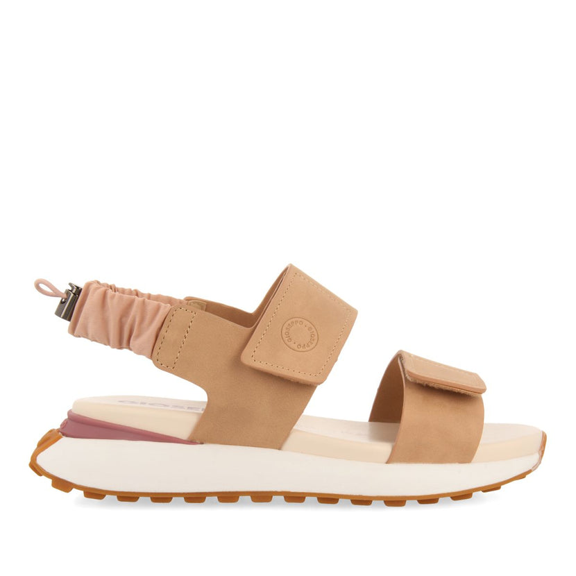 NUDE SPORTS SANDALS WITH ELASTIC RUCHED BACK DETAIL FOR WOMEN FRATAR