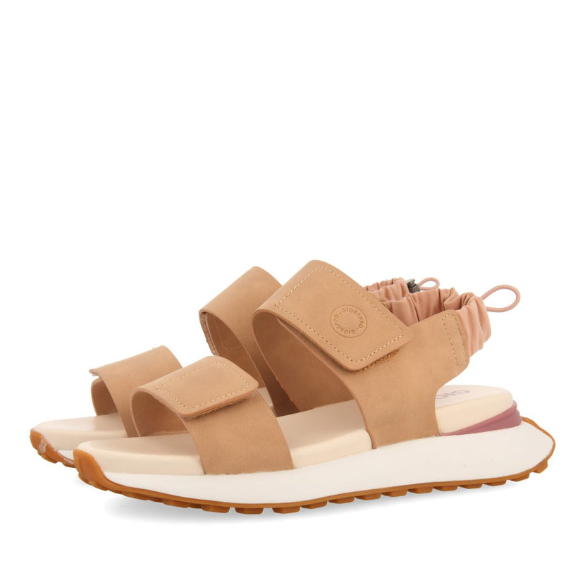 NUDE SPORTS SANDALS WITH ELASTIC RUCHED BACK DETAIL FOR WOMEN FRATAR