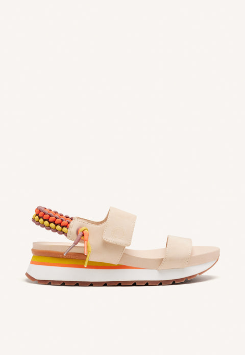 SANDALIAS DEPORTIVAS BEIGE CON DETALLE TRASERO MULTICOLOR PARA MUJER AUSTELL