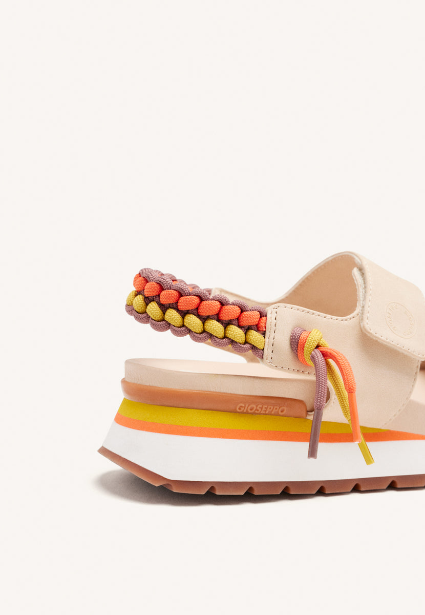 SANDALIAS DEPORTIVAS BEIGE CON DETALLE TRASERO MULTICOLOR PARA MUJER AUSTELL