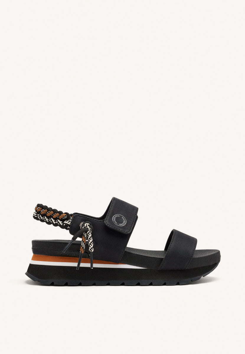 SANDALIAS DEPORTIVAS NEGRAS CON DETALLE TRASERO MULTICOLOR PARA MUJER AUSTELL