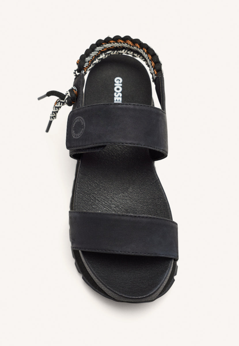 SANDALIAS DEPORTIVAS NEGRAS CON DETALLE TRASERO MULTICOLOR PARA MUJER AUSTELL
