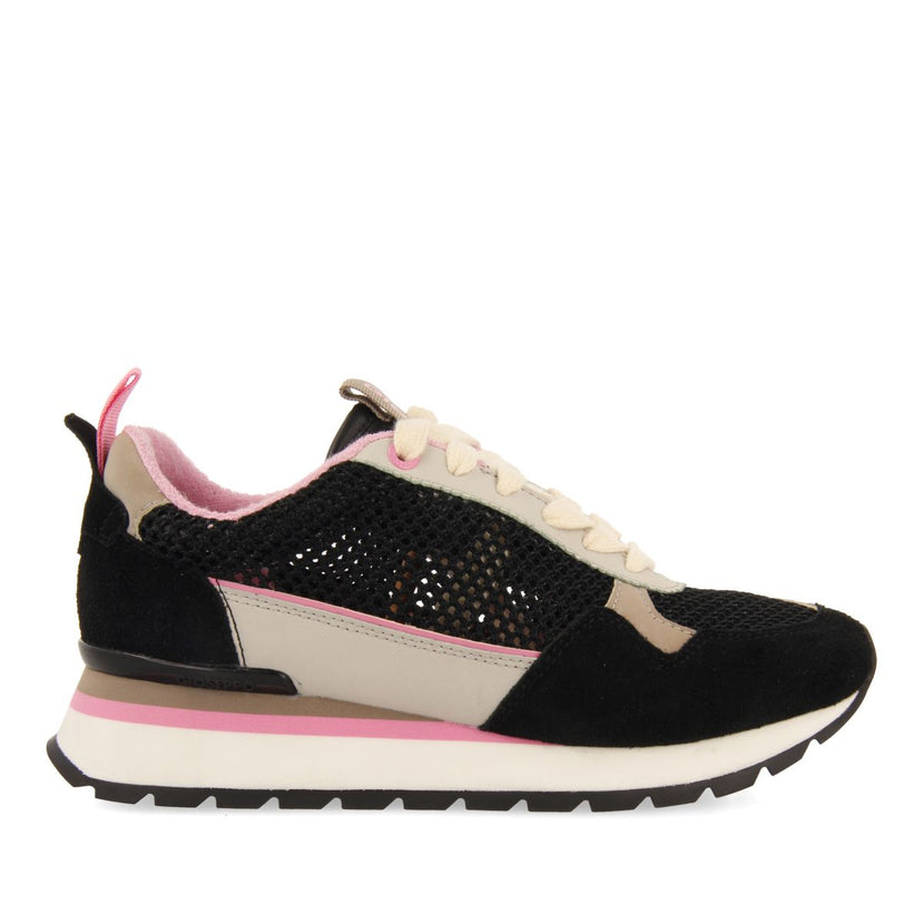 SNEAKERS NEGRAS CON TEJIDO DE REJILLA PARA MUJER VAMO