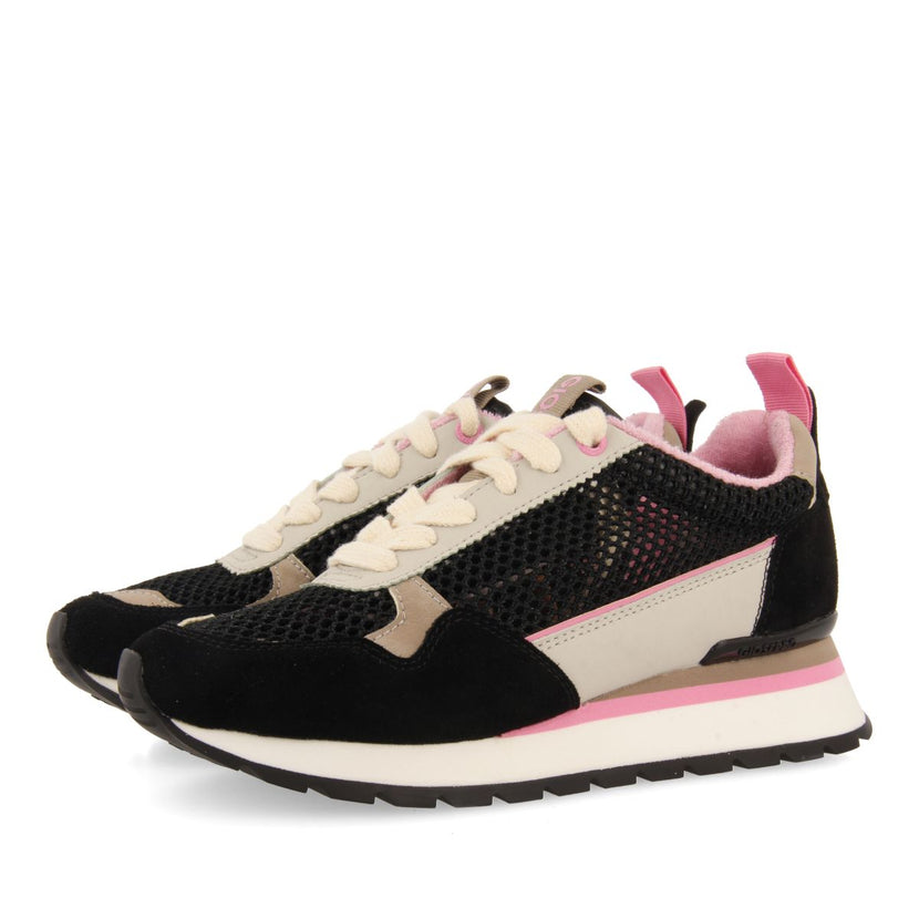 SNEAKERS NEGRAS CON TEJIDO DE REJILLA PARA MUJER VAMO