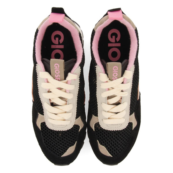 SCARPE DA GINNASTICA NERE CON TESSUTO A RETE PER DONNA VAMO