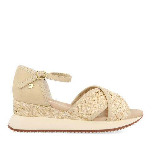 SANDALIAS DEPORTIVAS OFF-WHITE CON CUÑA PARA MUJER RINSEY